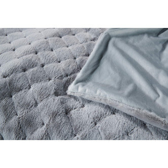 Плед искусственный мех Sofi De Marko Бернард светло серый - купить по низким ценам в Lux-Postel.com