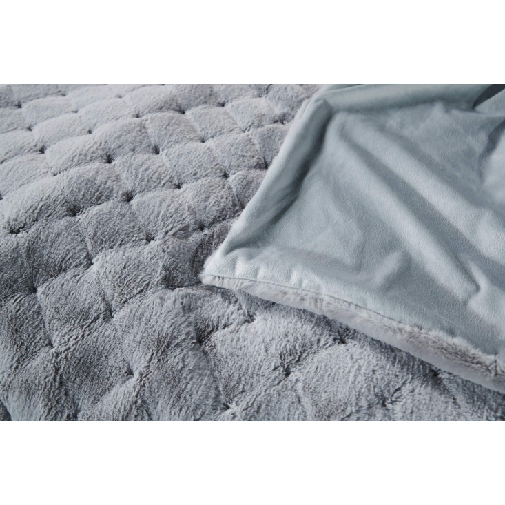 Плед искусственный мех Sofi De Marko Бернард светло серый