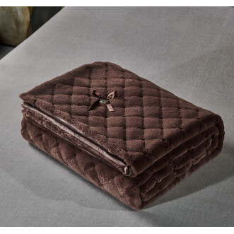 Плед искусственный мех Sofi De Marko Бернард шоколад - купить по низким ценам в Lux-Postel.com