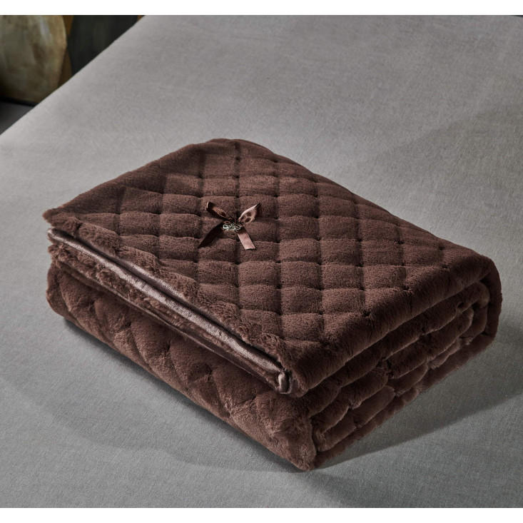 Плед искусственный мех Sofi De Marko Бернард шоколад