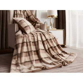 Плед искусственный мех Sofi De Marko Берри бежевый