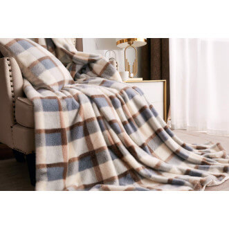 Плед искусственный мех Sofi De Marko Берри голубой фото