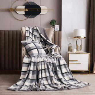 Плед искусственный мех Sofi De Marko Берри серый