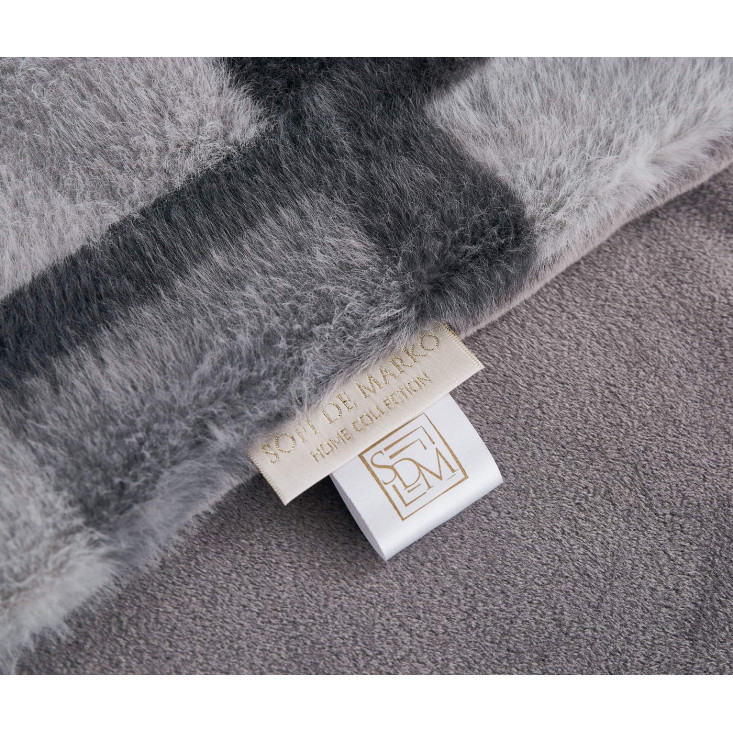 Плед искусственный мех Sofi De Marko Берри серый