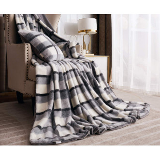 Плед искусственный мех Sofi De Marko Берри серый