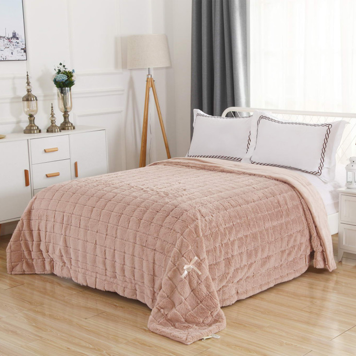 Плед искусственный мех Sofi De Marko Мадлен беж