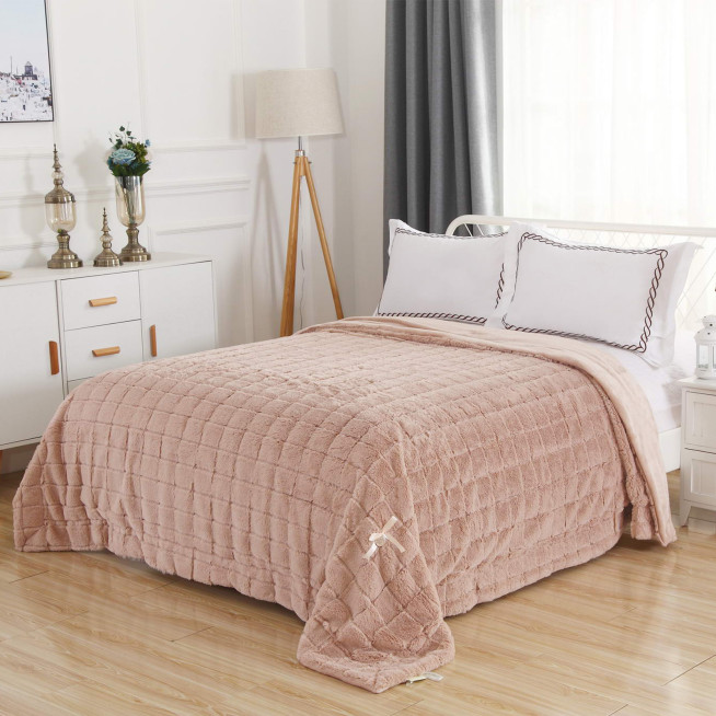 Плед искусственный мех Sofi De Marko Мадлен беж