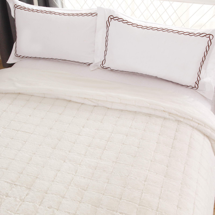 Плед искусственный мех Sofi De Marko Мадлен белый