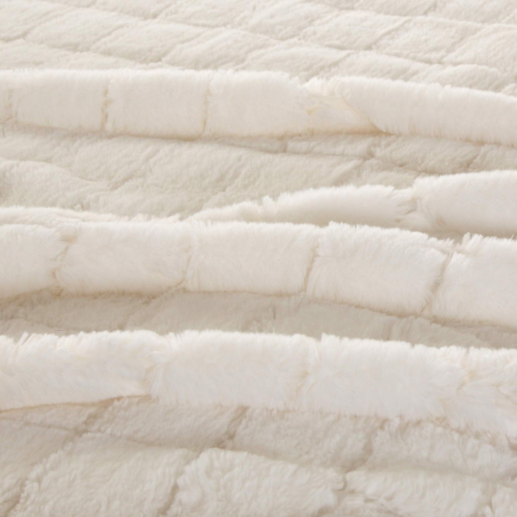 Плед искусственный мех Sofi De Marko Мадлен белый