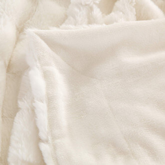 Плед искусственный мех Sofi De Marko Мадлен белый - купить по низким ценам в Lux-Postel.com