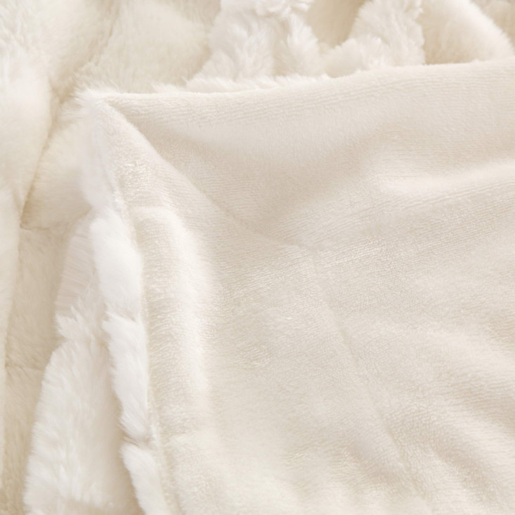 Плед искусственный мех Sofi De Marko Мадлен белый