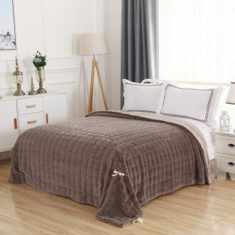 Плед искусственный мех Sofi De Marko Мадлен кофе