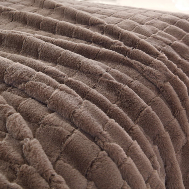 Плед искусственный мех Sofi De Marko Мадлен кофе