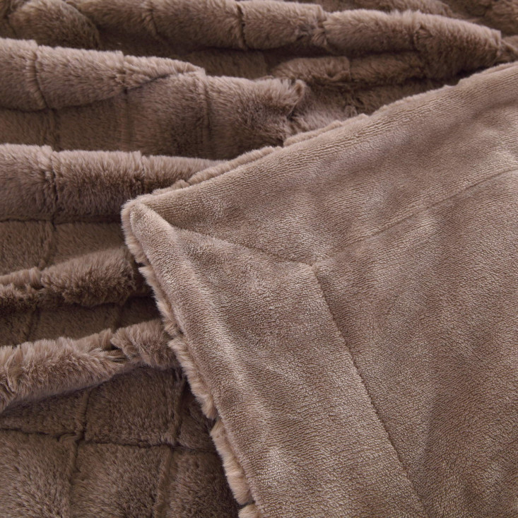 Плед искусственный мех Sofi De Marko Мадлен кофе