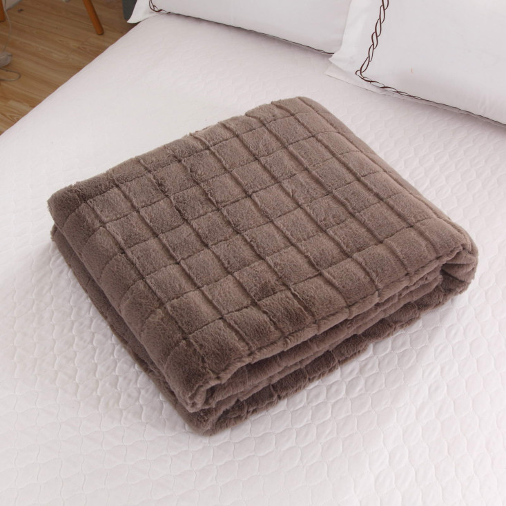 Плед искусственный мех Sofi De Marko Мадлен кофе