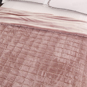 Плед искусственный мех Sofi De Marko Мадлен пепельная роза