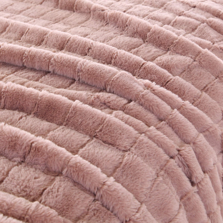 Плед искусственный мех Sofi De Marko Мадлен пепельная роза