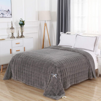 Плед искусственный мех Sofi De Marko Мадлен серый