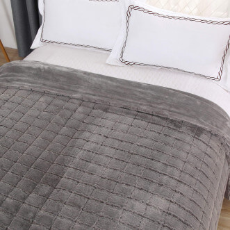 Плед искусственный мех Sofi De Marko Мадлен серый