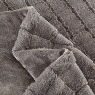 Плед искусственный мех Sofi De Marko Мадлен серый - купить по низким ценам в Lux-Postel.com