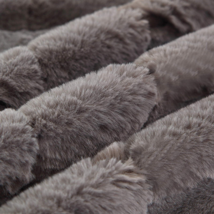 Плед искусственный мех Sofi De Marko Мадлен серый