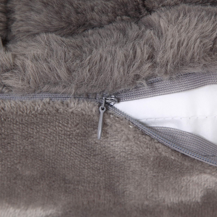 Плед искусственный мех Sofi De Marko Мадлен серый