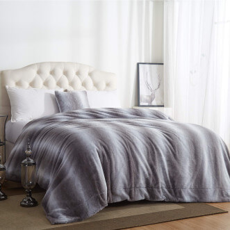 Плед искусственный мех Sofi De Marko Мех серый