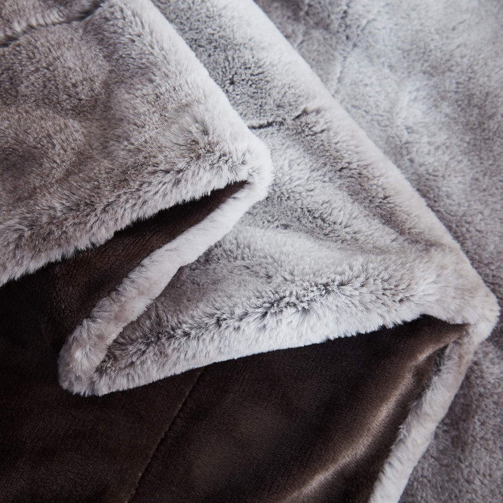 Плед искусственный мех Sofi De Marko Мех серый