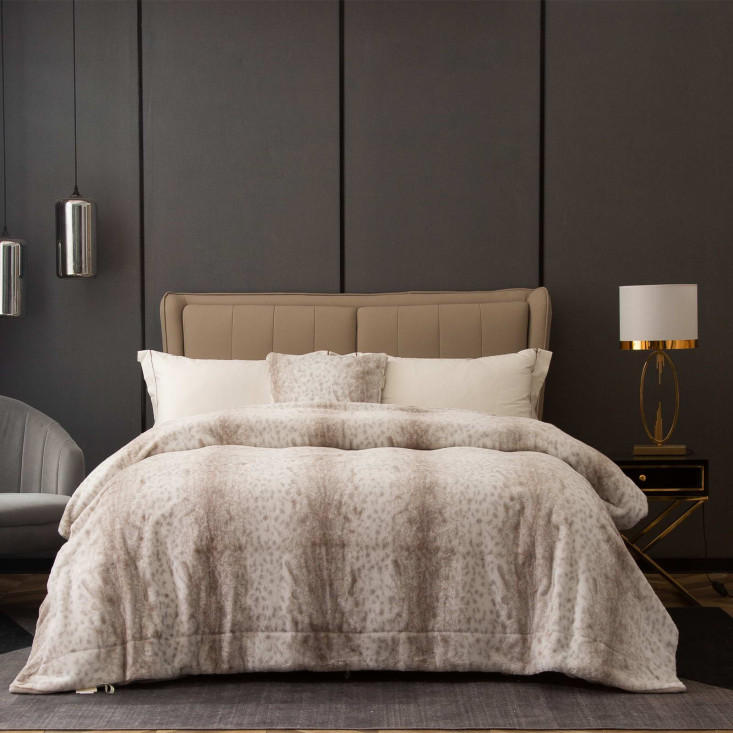 Плед искусственный мех Sofi De Marko Мех бежевый