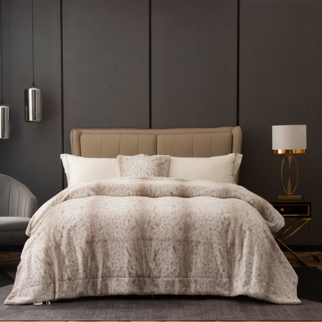 Плед искусственный мех Sofi De Marko Мех бежевый