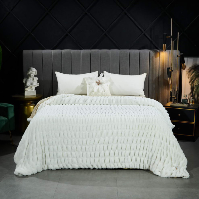 Плед искусственный мех Sofi De Marko Мех белый