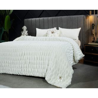 Плед искусственный мех Sofi De Marko Мех белый