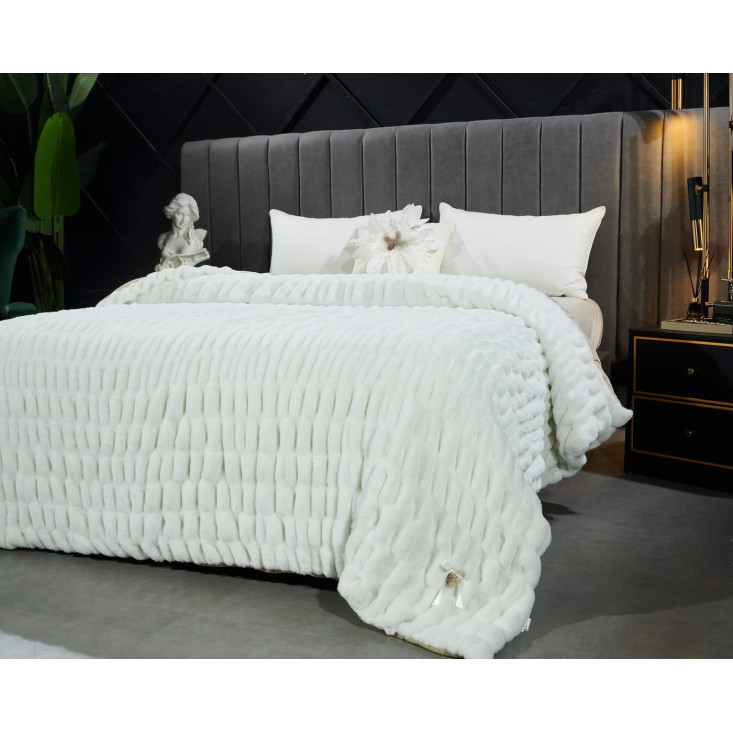 Плед искусственный мех Sofi De Marko Мех белый