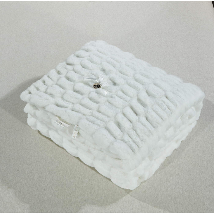 Плед искусственный мех Sofi De Marko Мех белый