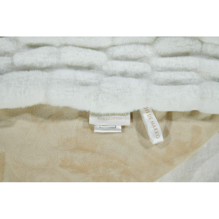 Плед искусственный мех Sofi De Marko Мех белый