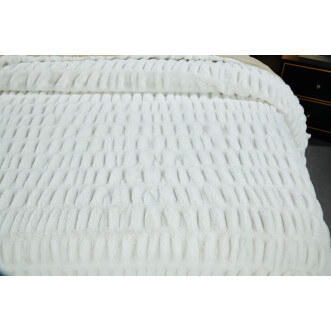 Плед искусственный мех Sofi De Marko Мех белый - купить по низким ценам в Lux-Postel.com