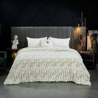 Плед искусственный мех Sofi De Marko Мех топленое молоко