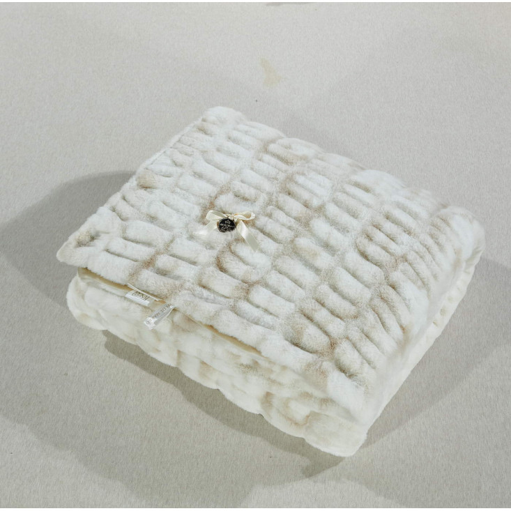 Плед искусственный мех Sofi De Marko Мех топленое молоко