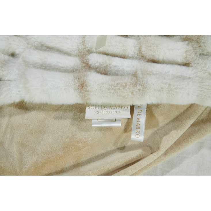 Плед искусственный мех Sofi De Marko Мех топленое молоко