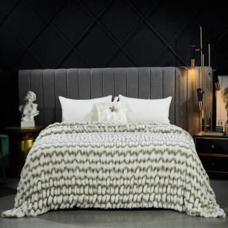 Плед искусственный мех Sofi De Marko Мех горностай