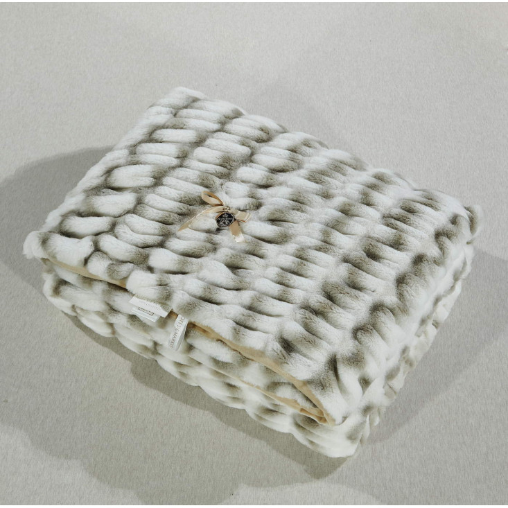 Плед искусственный мех Sofi De Marko Мех горностай