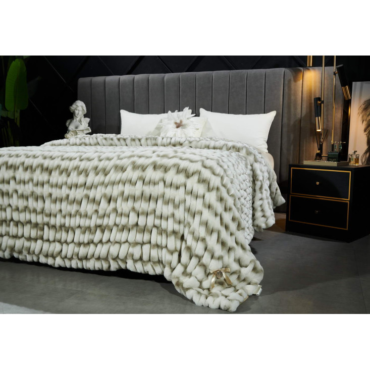 Плед искусственный мех Sofi De Marko Мех горностай