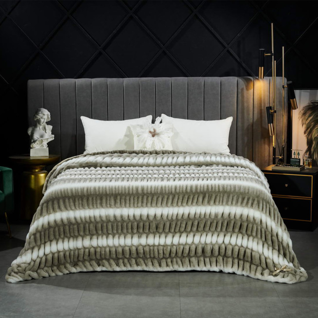 Плед искусственный мех Sofi De Marko Мех экрю