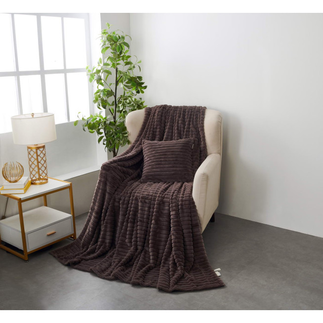 Плед искусственный мех Sofi De Marko Орландо кофе