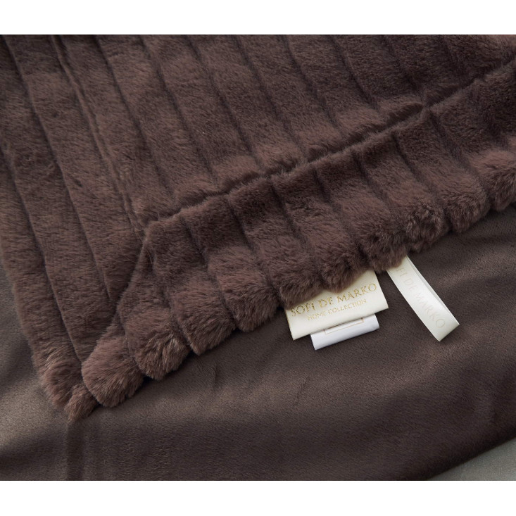 Плед искусственный мех Sofi De Marko Орландо кофе