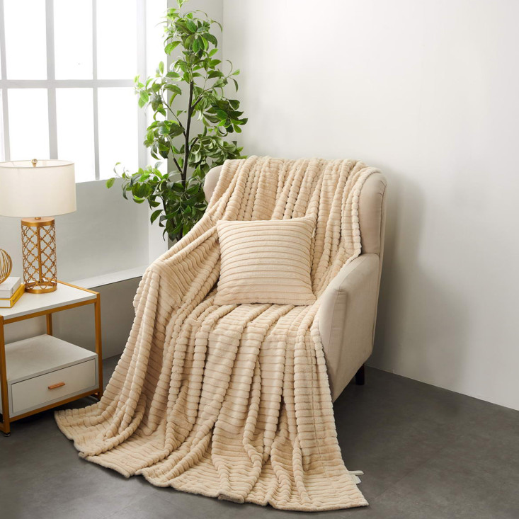 Плед искусственный мех Sofi De Marko Орландо крем