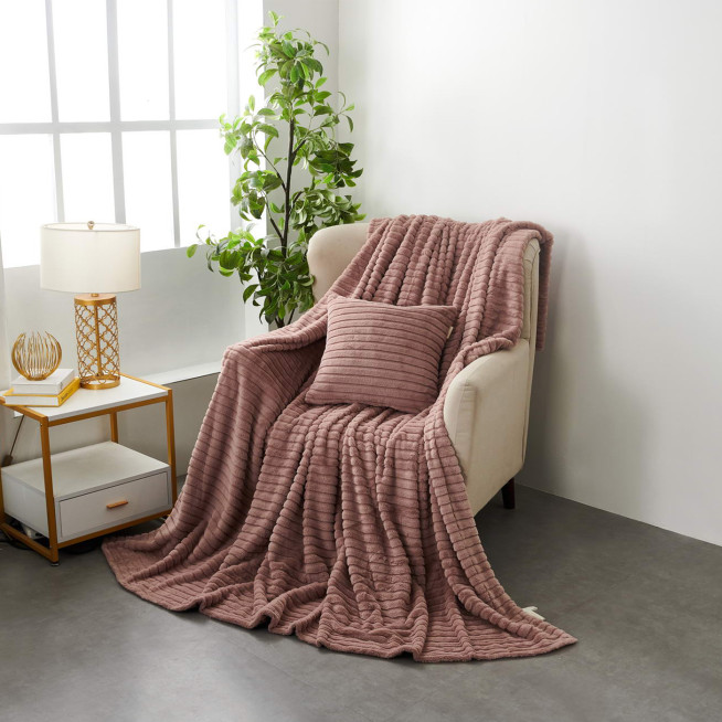 Плед искусственный мех Sofi De Marko Орландо пепельная роза