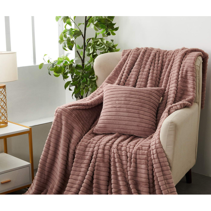 Плед искусственный мех Sofi De Marko Орландо пепельная роза