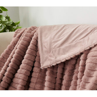 Плед искусственный мех Sofi De Marko Орландо пепельная роза