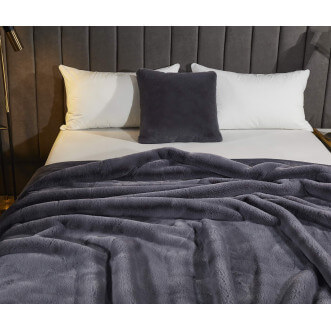 Плед искусственный мех Sofi De Marko Ричард антрацит